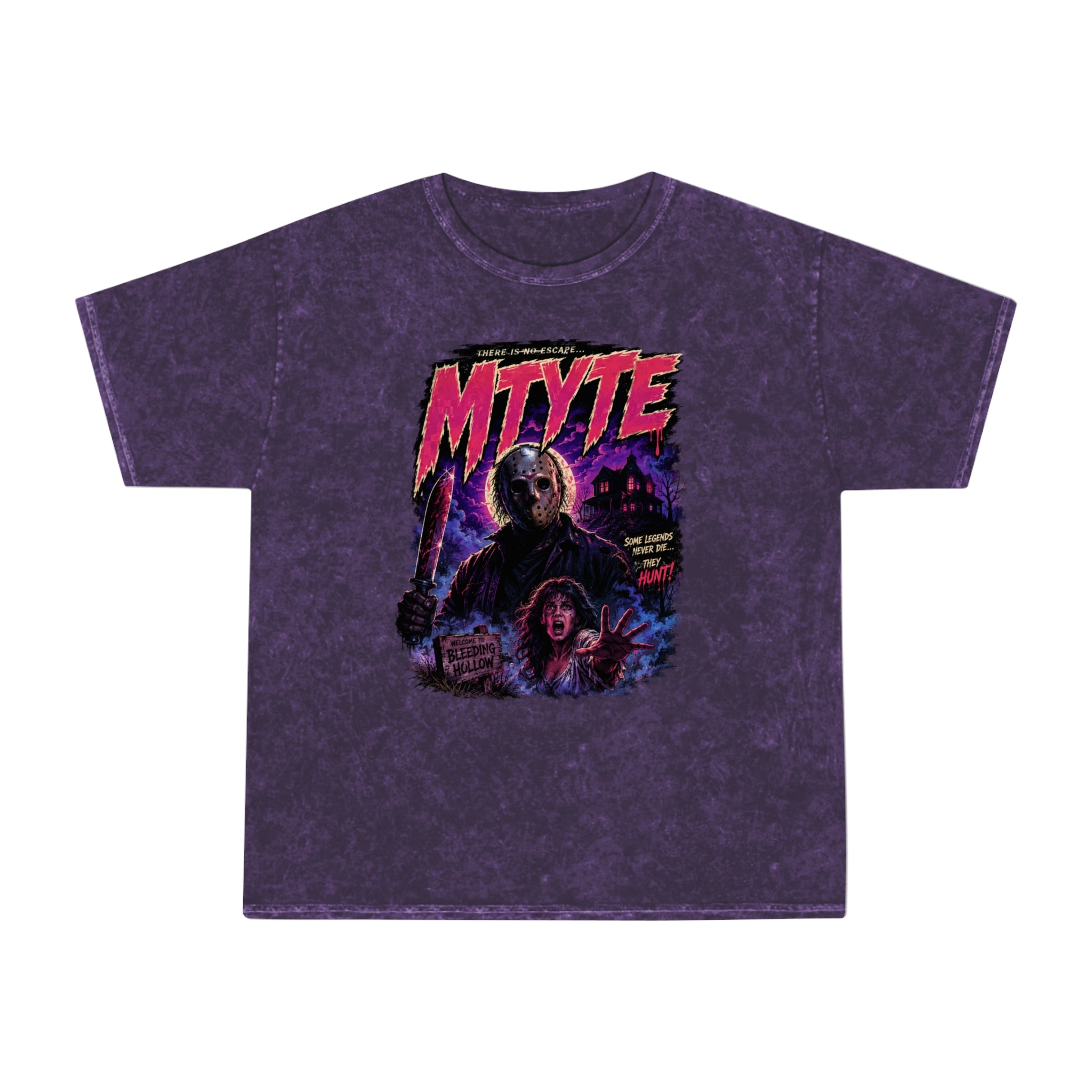 Horror Retro Tee — 'MTYTE' Vintage Slasher Graphic Mineral-Wash T-Shirt