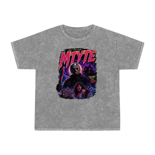Horror Retro Tee — 'MTYTE' Vintage Slasher Graphic Mineral-Wash T-Shirt