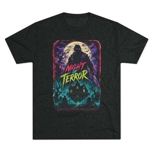 Night of Terror Horror T‑Shirt — Retro Haunted House Graphic Tee